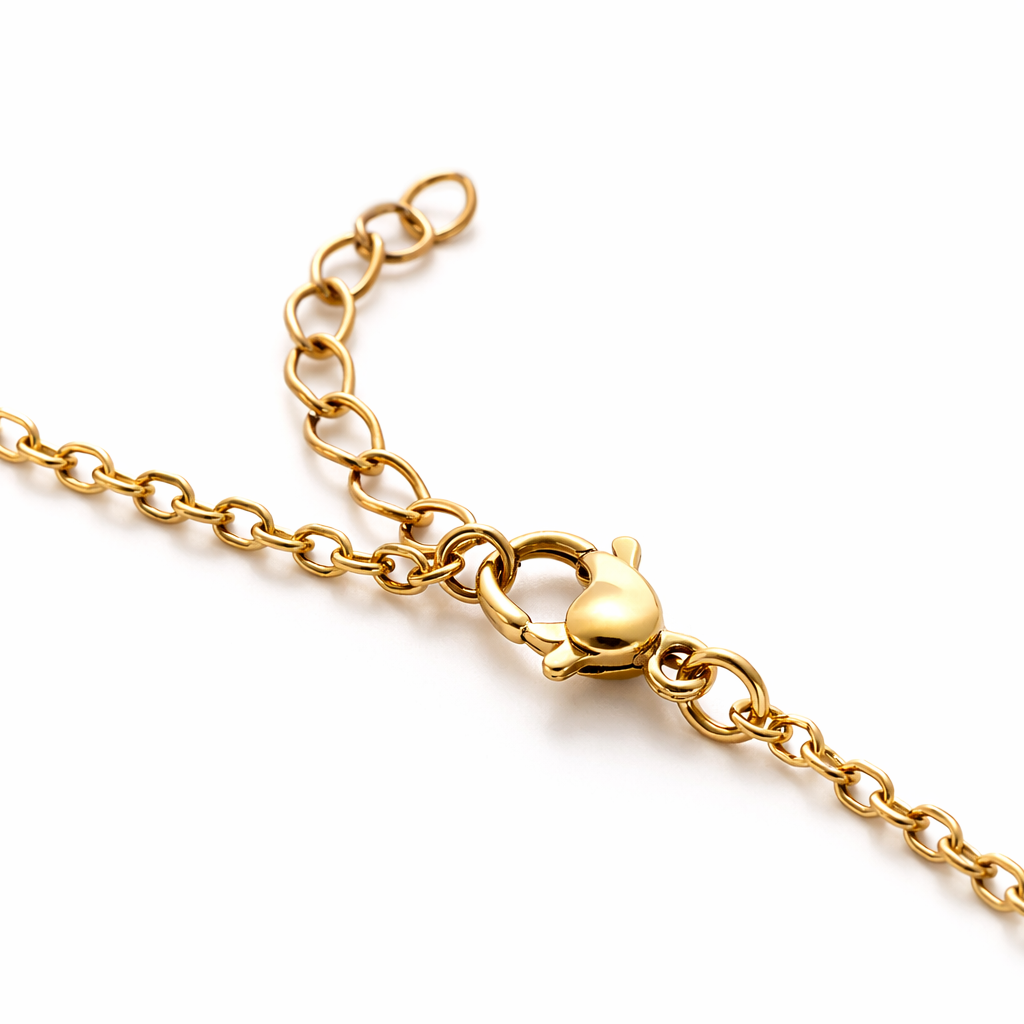 Gold Tone Etched Gold Vision Necklace