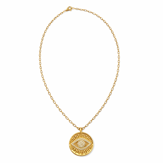 Gold Tone The Awakened Eye Necklace