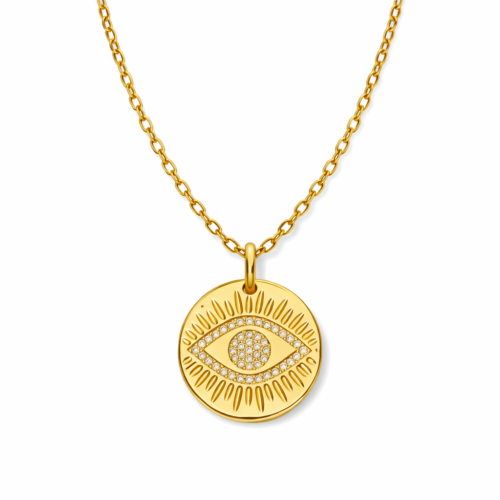 Gold Tone The Awakened Eye Necklace