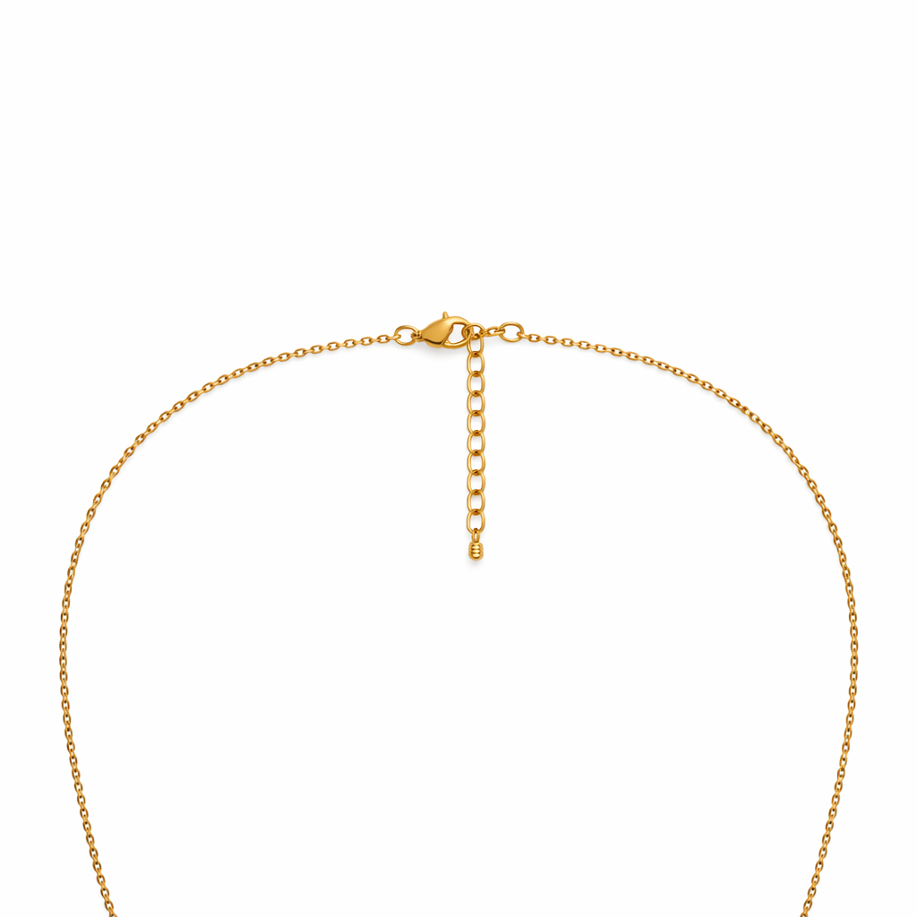 Copper Tone Sapphire Sentinel Necklace