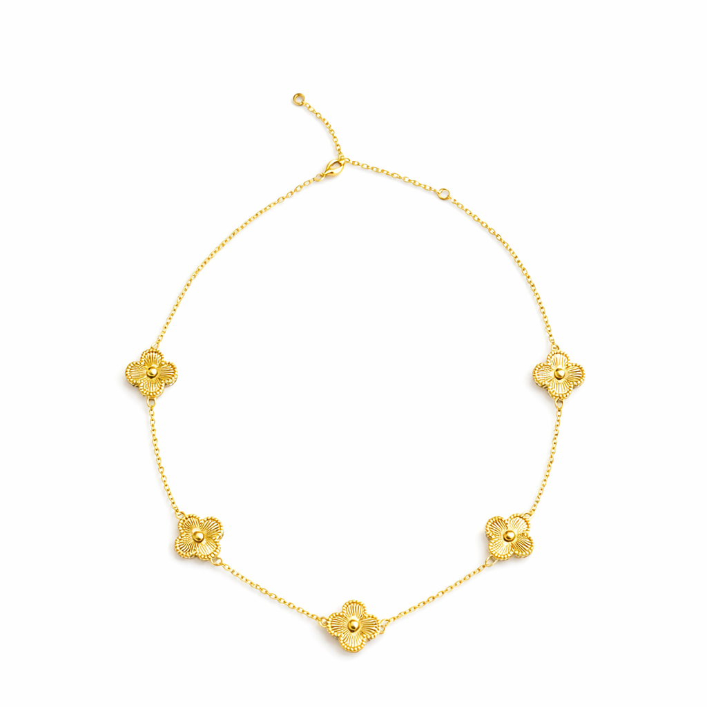 Gold Tone Golden Hour Station Necklace