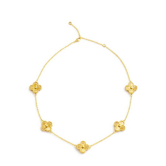 Gold Tone Golden Hour Station Necklace