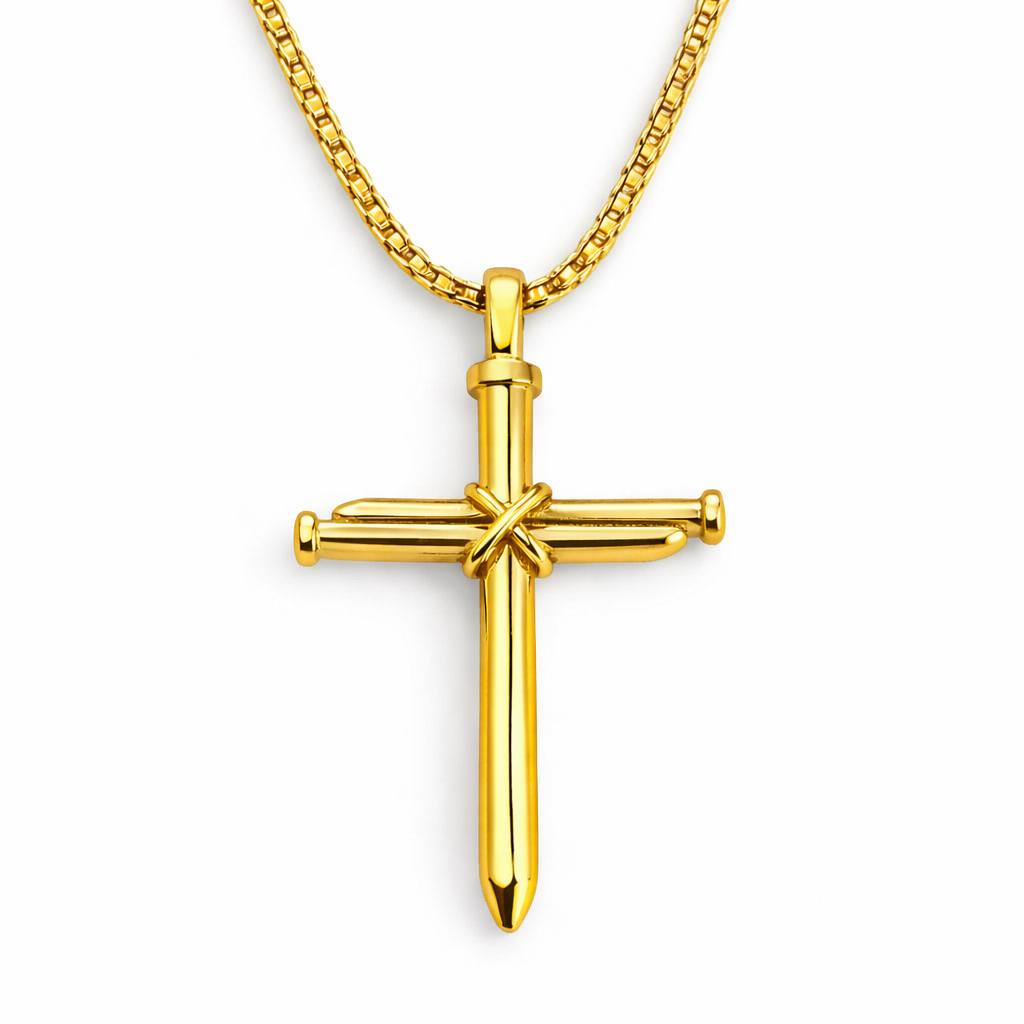 Gold Tone Bounded Faith Cross