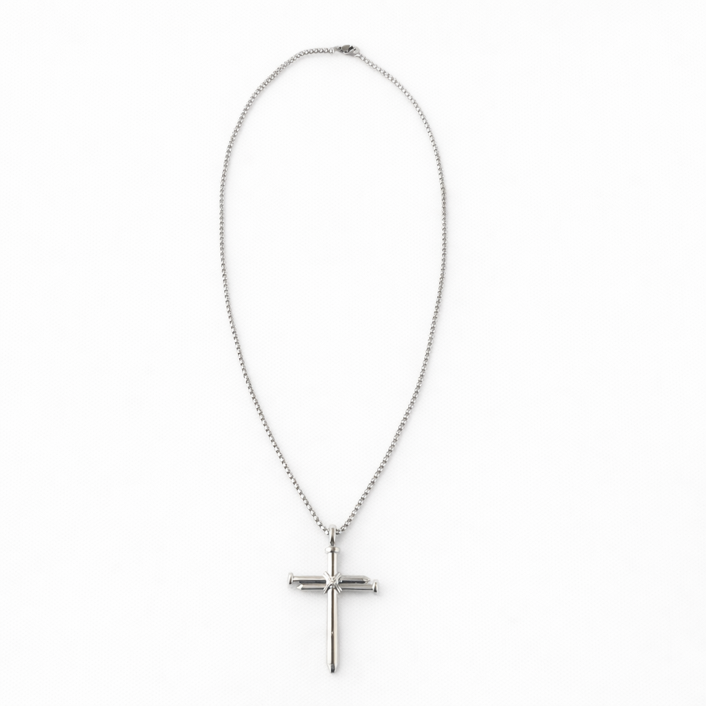Silver Tone Bounded Faith Cross