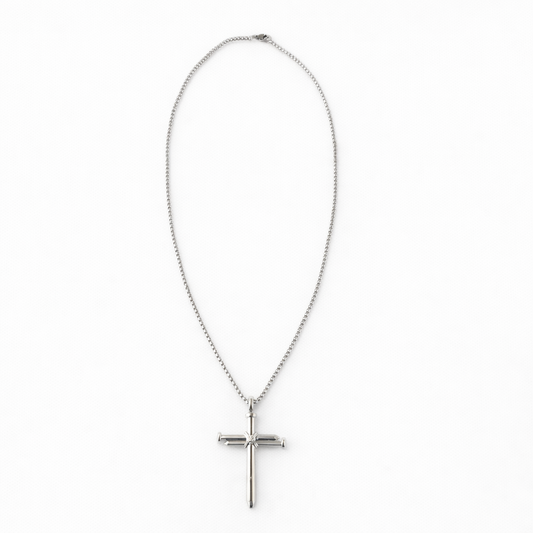 Silver Tone Bounded Faith Cross