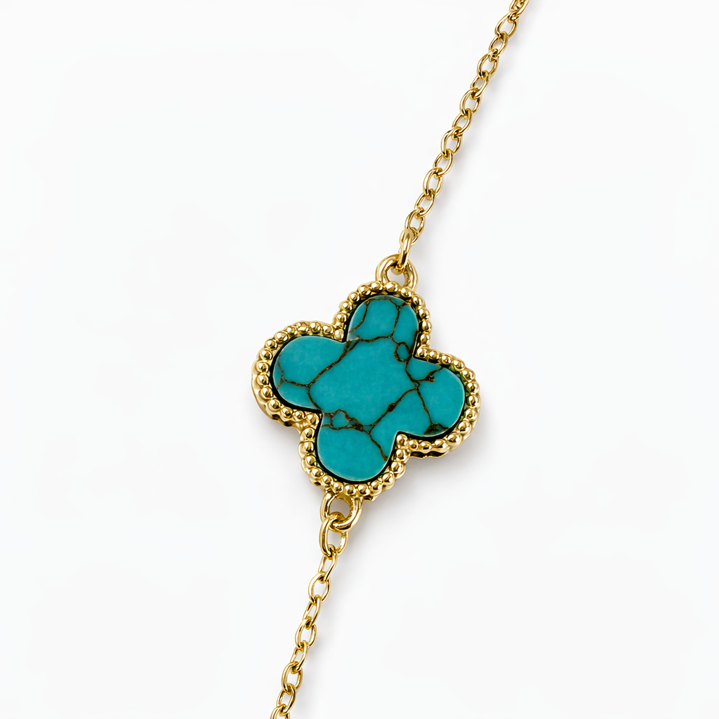 Gold Tone Azure Sea Sautoir