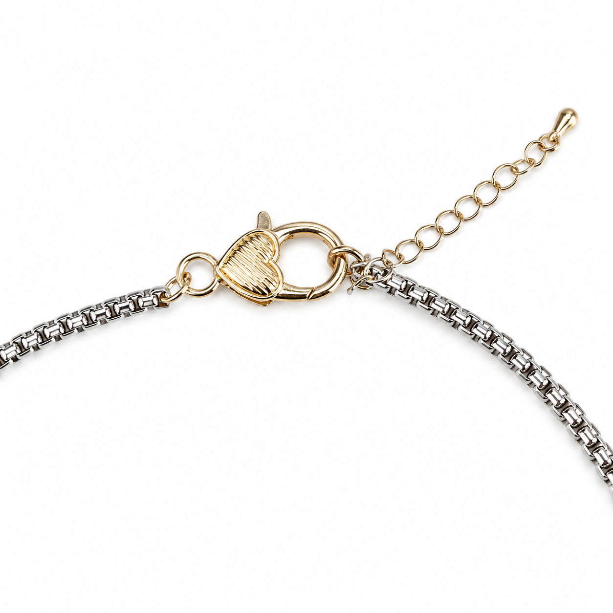 Two-Tone Crystal Cross Pendant Necklace