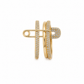 Gold Safety Pin Ring