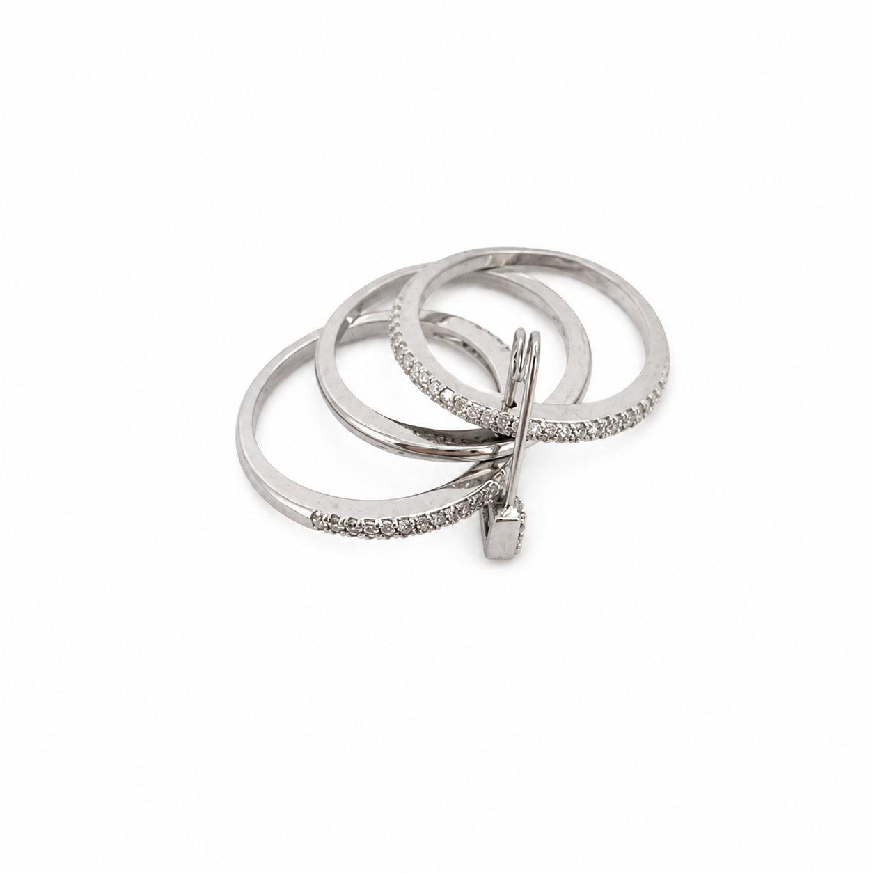 Silver Safety Pin RIng