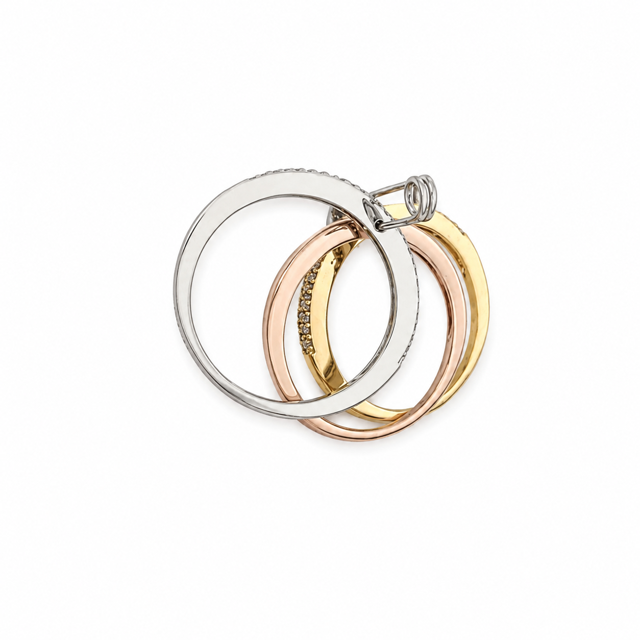 Rose Gold Safety Pin Ring