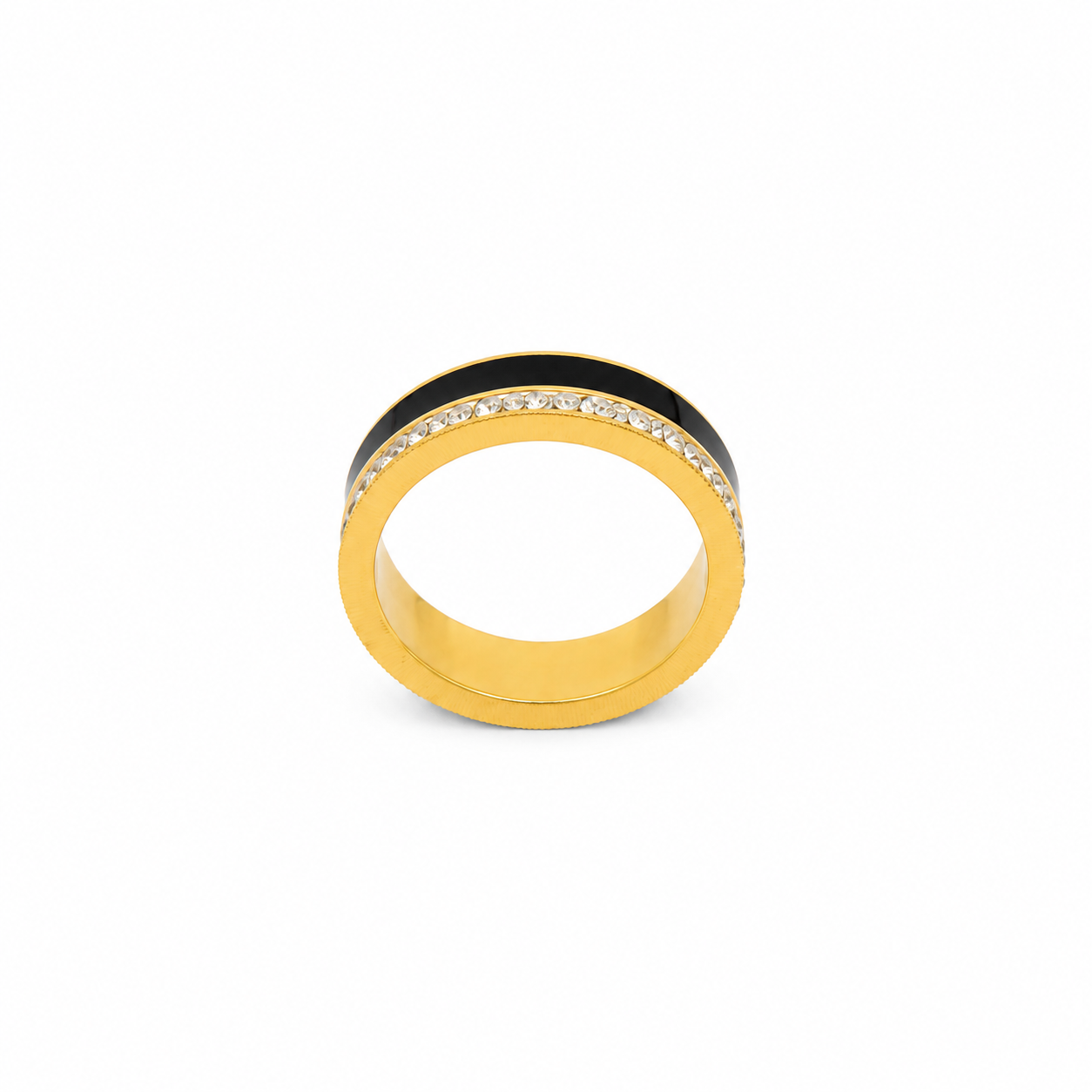 Gold Black Classic Eternity Band