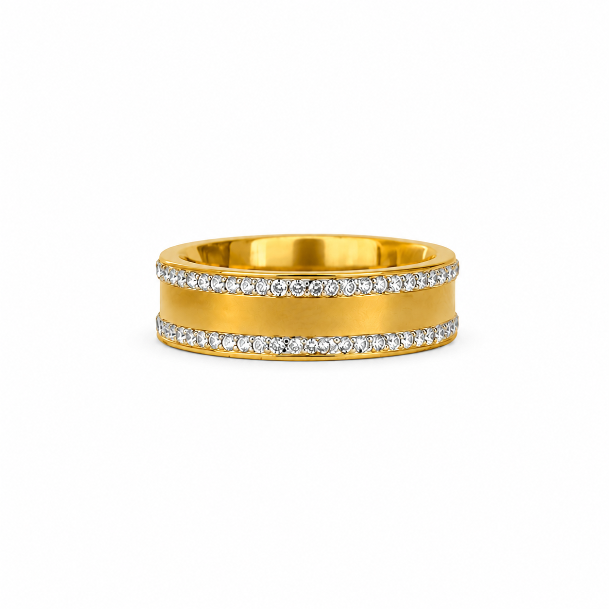 Gold Eternity CZ Ring