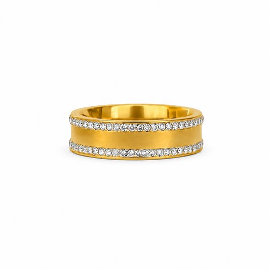 Gold Eternity CZ Ring