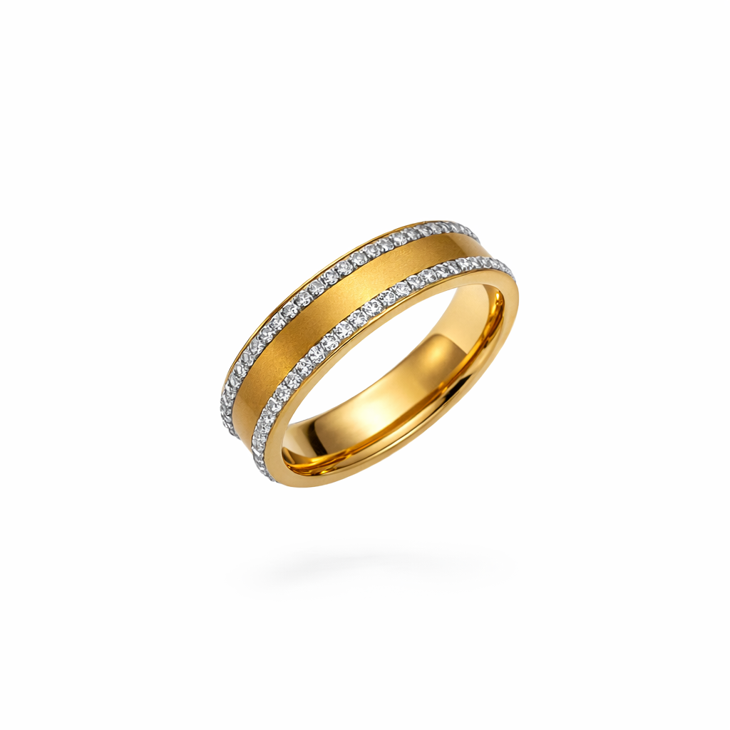 Gold Eternity CZ Ring