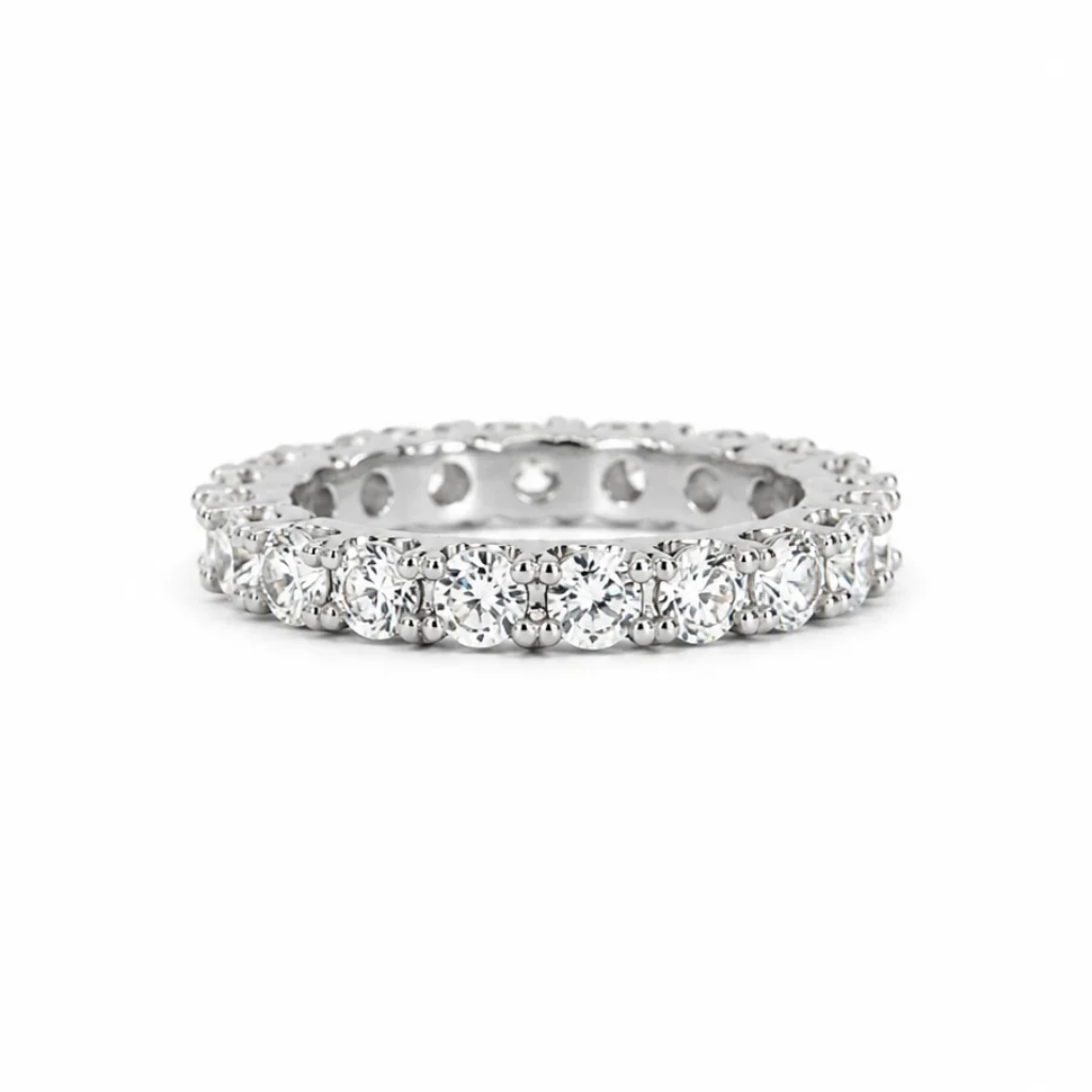 Silver Skinny Eternity Ring