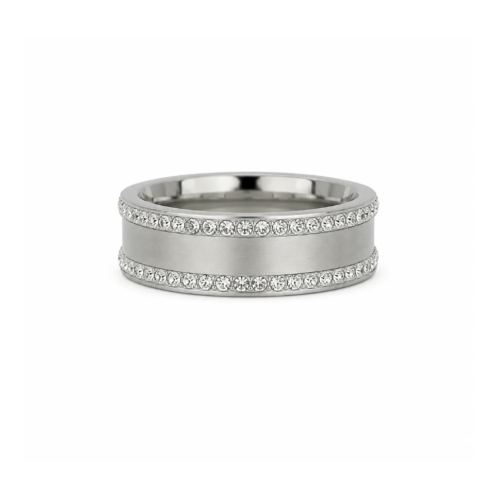 Silver Eternity CZ Ring