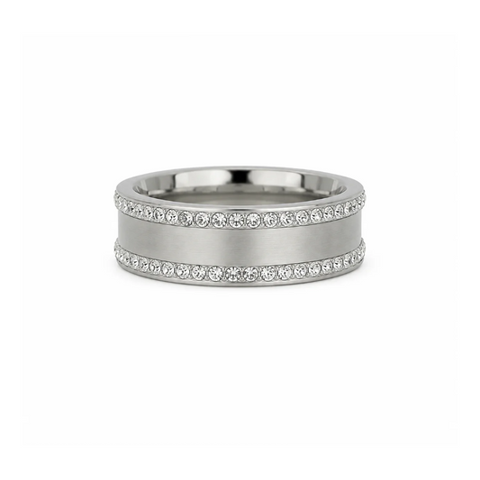 Silver Eternity CZ Ring