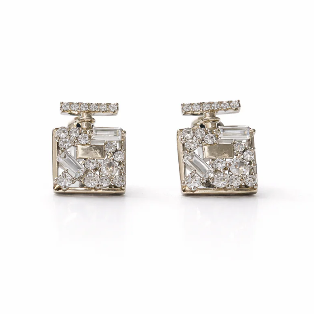 Perfume Bottle Stud Pierced Earrings