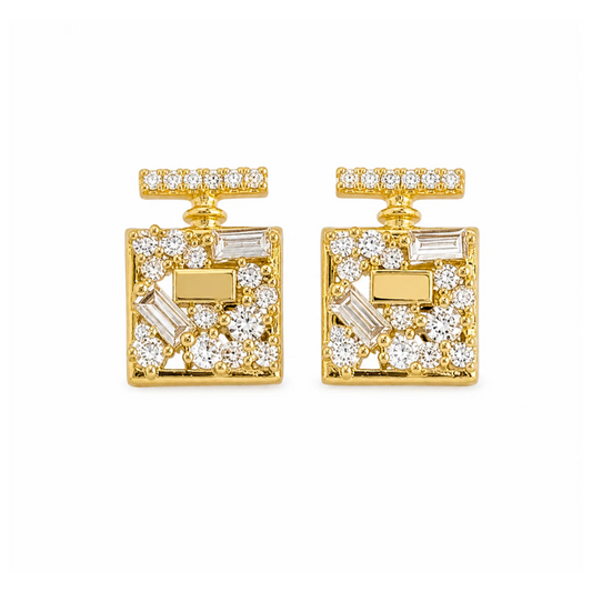 Perfume Bottle Stud Pierced Earrings