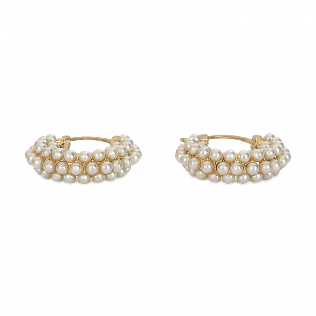 Gold Style Faux Pearl Drop Dangle Earrings