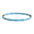 Turquoise and Gold Tone Bamboo Bangle