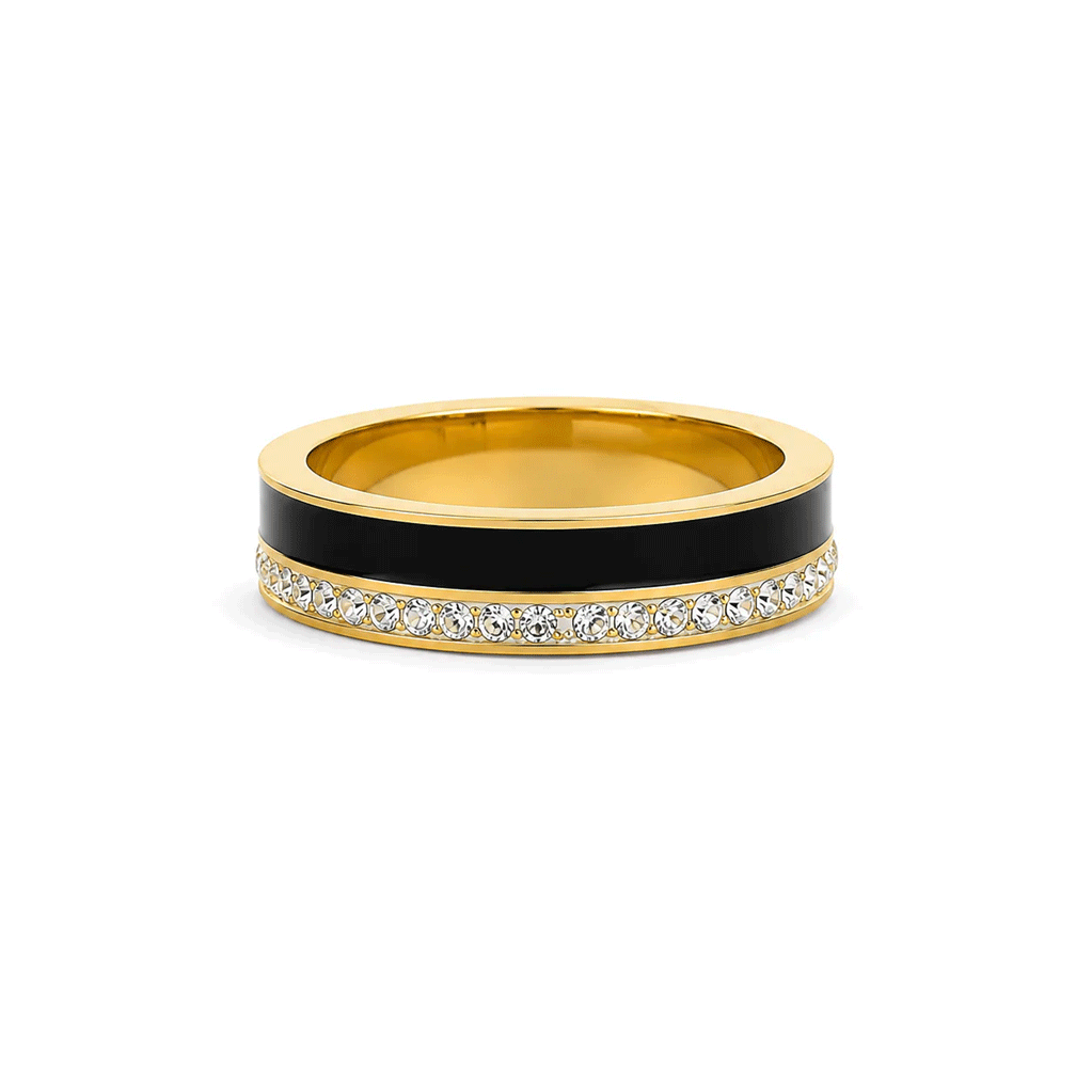Gold Black Classic Eternity Band